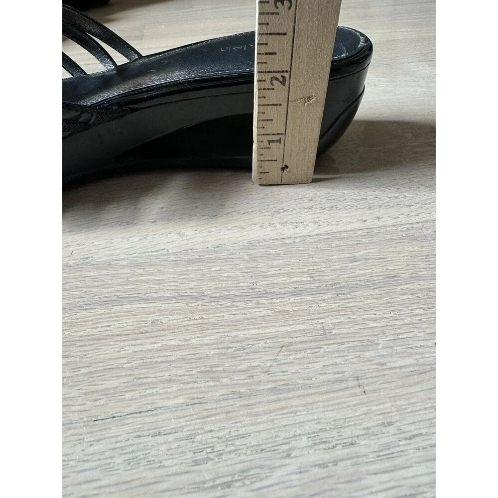 Calvin Klein Sandals Black Wedge Heel Women’s Size 9‎